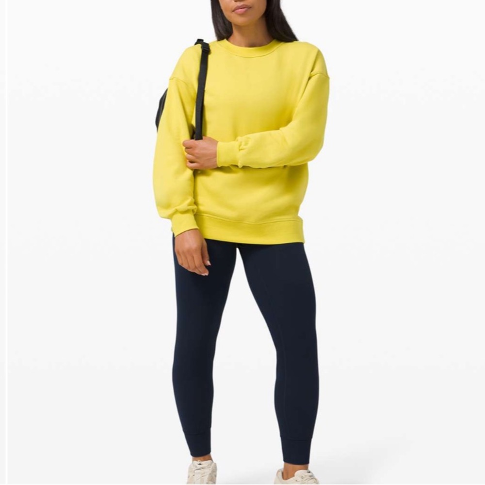 Lululemon Perfectly Oversized Crew- Yellow Serpentine